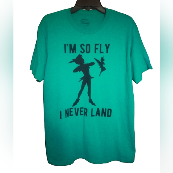 DISNEY | Men's Vintage Green Official Disney Peter Pan T-shirt | Large - Picture 1 of 3